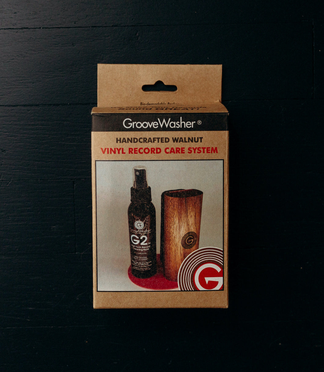 GrooveWasher Walnut Record Cleaning Kit