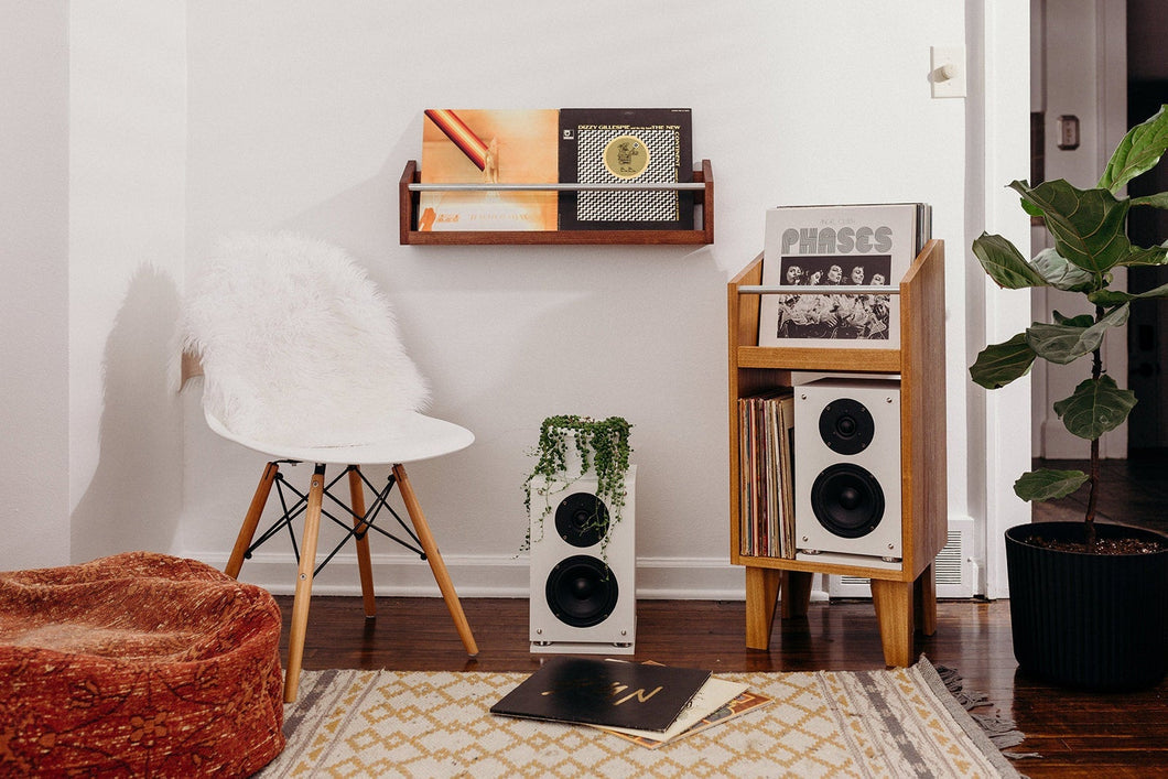 wall mount record rack - double size now playing model